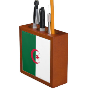 Patriotic Algerian Flag Desk Organizer