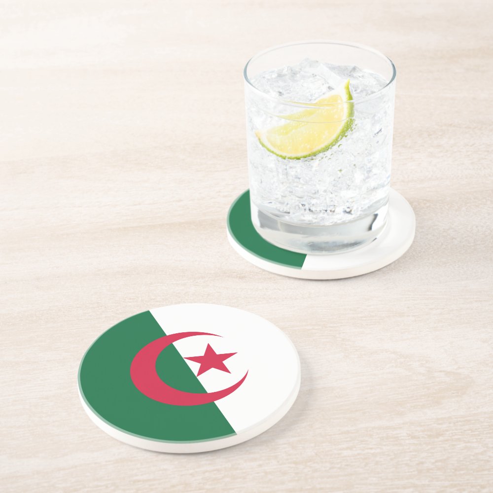 Discover Algerian Flag Coaster, Patriotic Coaster