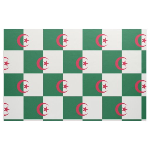 Patriotic Algerian Flag Fabric