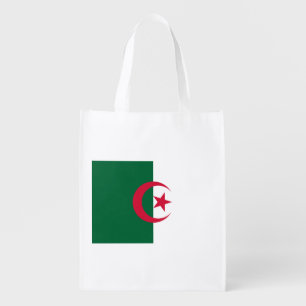 Patriotic Algerian Flag Grocery Bag