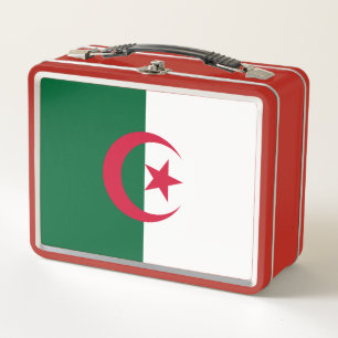 Patriotic Algerian Flag Metal Lunch Box