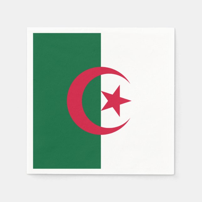 Patriotic Algerian Flag Napkins (Front)