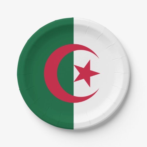 Patriotic Algerian Flag Paper Plates