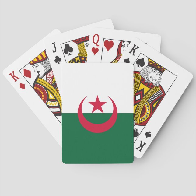 Patriotic Algerian Flag Poker Cards (Back)