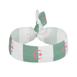 Patriotic Algerian Flag Ribbon Hair Tie