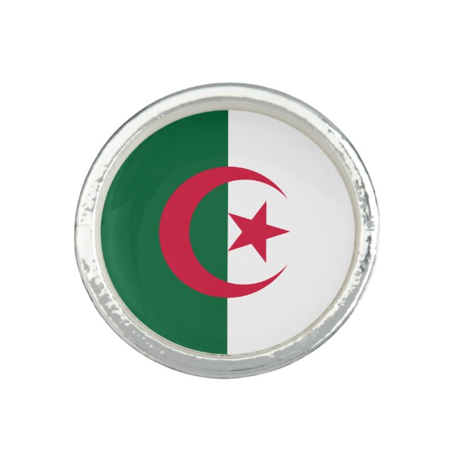 Patriotic Algerian Flag Ring (Front)