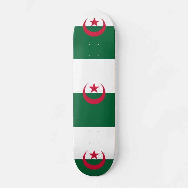 Patriotic Algerian Flag Skateboard (Front)