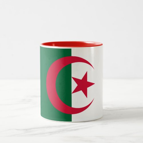 Patriotic Algerian Flag Two_Tone Coffee Mug