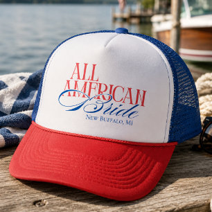 Patriotic All American Bride Bachelorette Trucker Hat