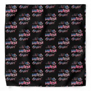 Patriotic All American Girl Bandana