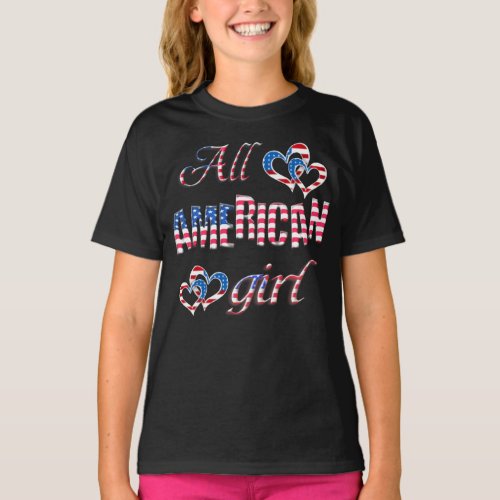Patriotic All American Girl Shirt
