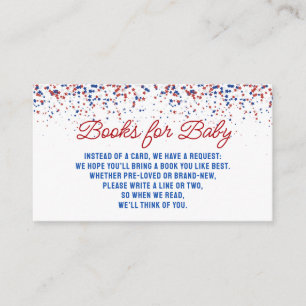 Patriotic All American Stars Books for Baby Enclosure Card