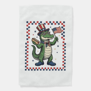 Patriotic Alligator Hot Dog Flag Vintage Shirt Des