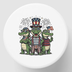 Patriotic Alligator Trio Vintage Fourth of July Sh Mini Candle Favors