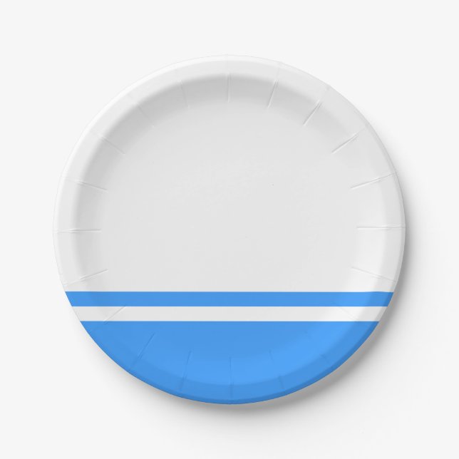 Patriotic Altai Republic Flag Paper Plates (Front)