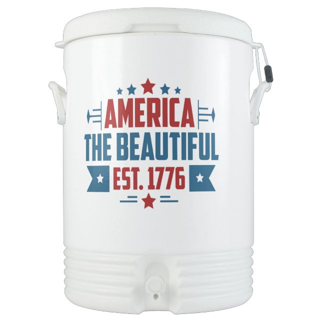 Patriotic America 1776 Igloo Cooler (Front)