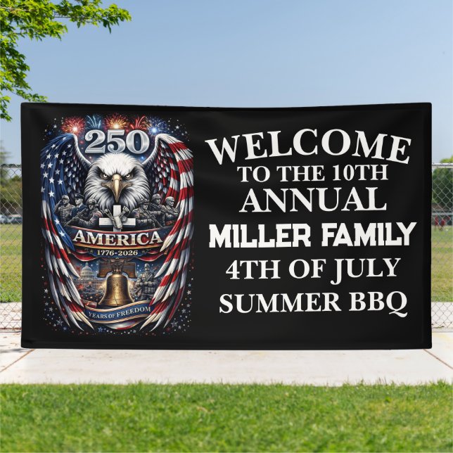 Patriotic America 250 Eagle Banner  (Outside)