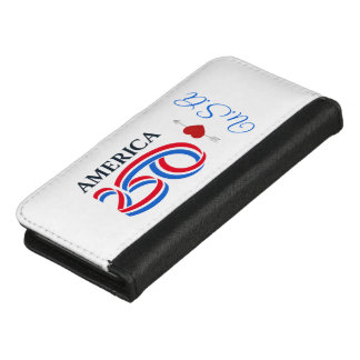 Patriotic America 250th Anniversary USA 2026 iPhone 8/7 Wallet Case