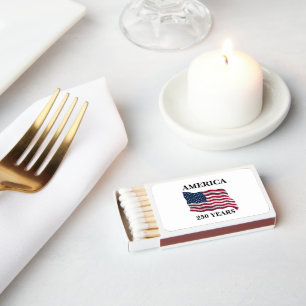 Patriotic America Flag 250 Years Matchboxes