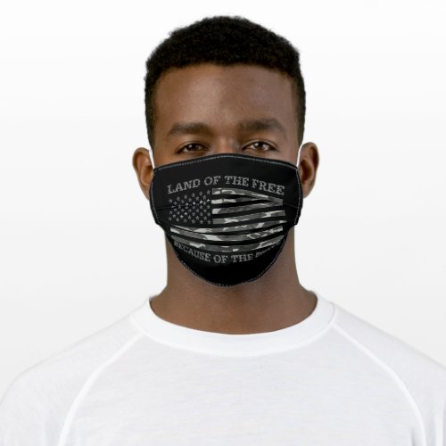 Patriotic America Flag Land Of The Free Urban camo Adult Cloth Face Mask