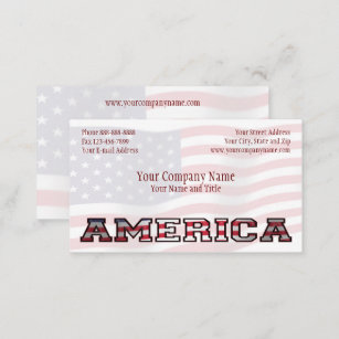 Patriotic America Government Non Profit Business Business Card