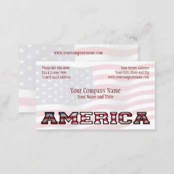 Patriotic America Government Non Profit Business Business Card by Business_Creations at Zazzle