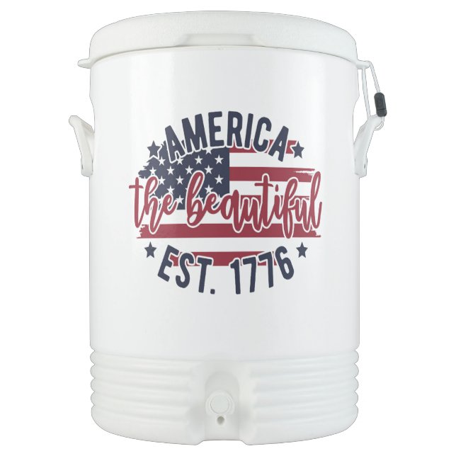 Patriotic America Igloo Beverage Cooler (Front)