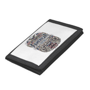 Patriotic America Needs Jesus Vintage T-Shirt Tri-fold Wallet
