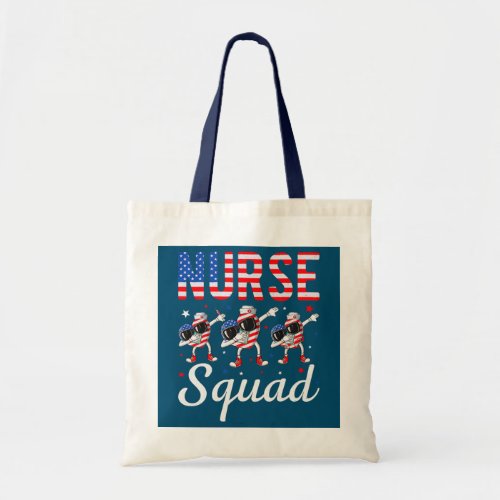 Patriotic America RN Nurse Squad Independence Tote Bag