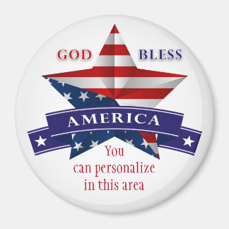 Patriotic America Star Design (v1) Customize Magnet