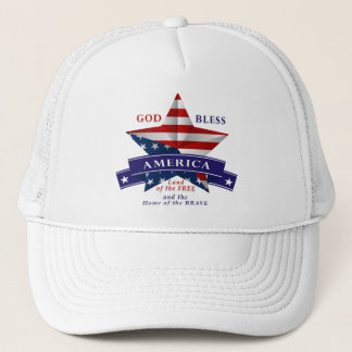 Patriotic America Star Design (v3) Trucker Hat