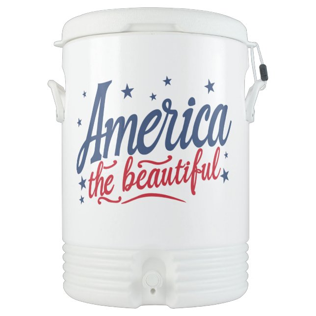 Patriotic America the Beautiful Igloo Cooler (Front)