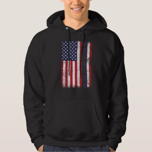 Patriotic American Aviator Vintage Usa Flag Merica Hoodie