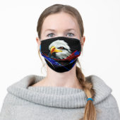 Patriotic American Bald Eagle Adult Cloth Face Mask (Worn)