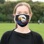 Patriotic American Bald Eagle Adult Cloth Face Mask (Outside)