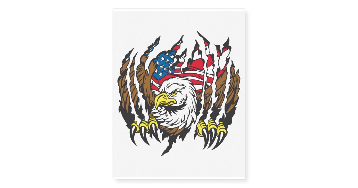 eagle with american flag tattoo
