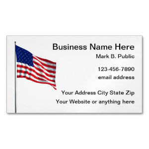 Patriotic American Banner Business Cards