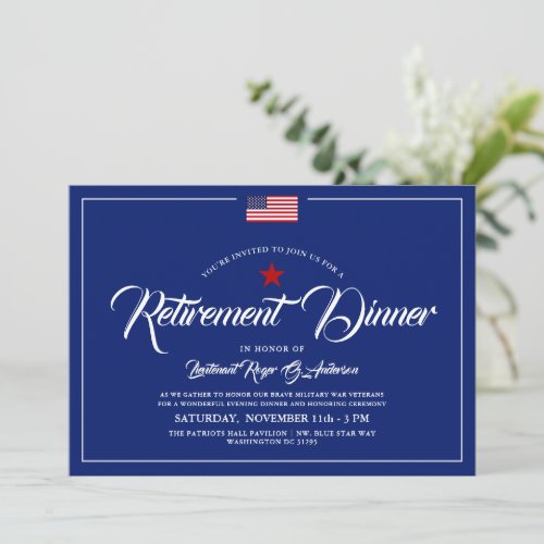 Patriotic American | Blue Theme Retirement Dinner 