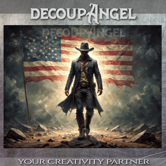 Patriotic American Boy - Decoupage - Tissue Paper (Creator Uploaded)