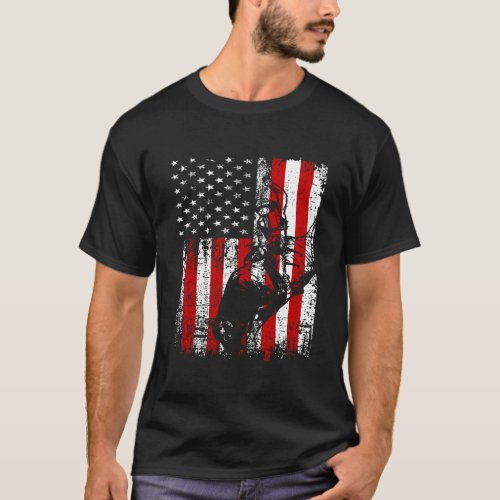 Patriotic American Bull Riding MenS WomenS Rodeo T_Shirt