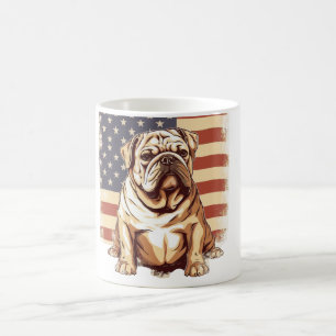 Patriotic American bulldog Coffee Mug