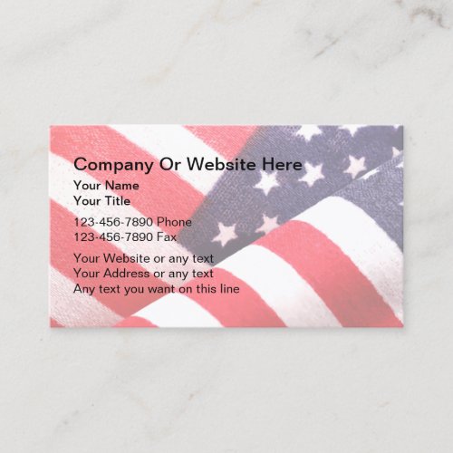 Patriotic American Business Cards