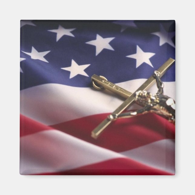 PATRIOTIC AMERICAN CHRISTIAN MAGNET (Front)
