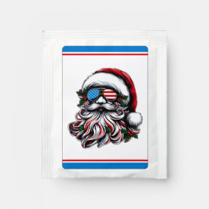Patriotic/American Christmas Santa Tea Bag Drink Mix