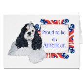 Patriotic American Cocker Spaniel (Front Horizontal)