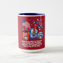 Patriotic American Dachshunds Coffee Mug