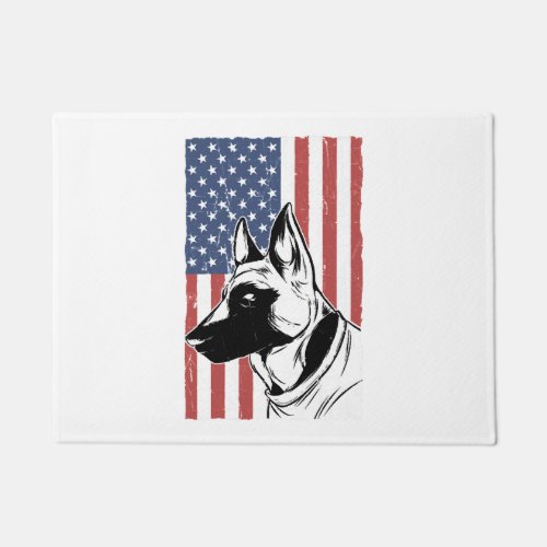 Patriotic American Dog Owner German Shepherd Dogs Doormat