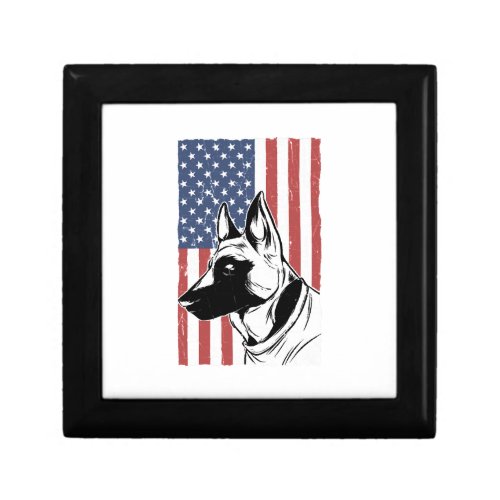 Patriotic American Dog Owner German Shepherd Dogs Gift Box