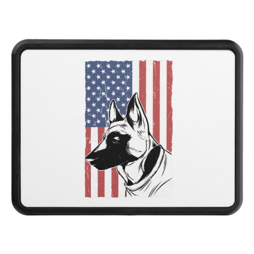 Patriotic American Dog Owner German Shepherd Dogs Hitch Cover