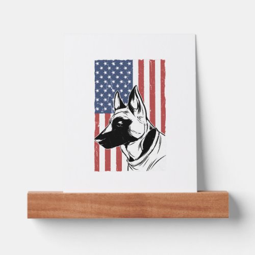 Patriotic American Dog Owner German Shepherd Dogs Picture Ledge